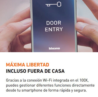 características monitor clase 100 Tegui videoportero