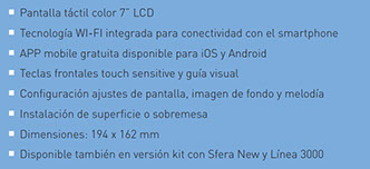 Características monitor Videoportero Tegui Clase 100