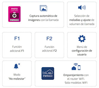 Características Monitores de Videoportero Fermax