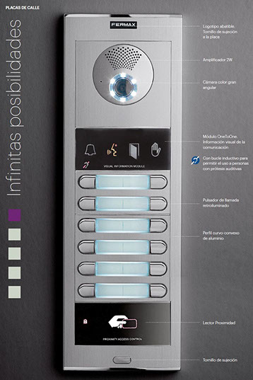 Caracterísitcas instalaciones interfonos Fermax Skyline